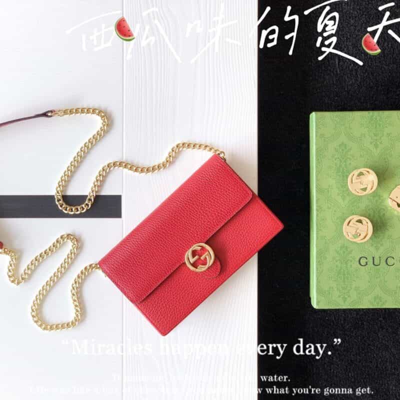 Gucci woc链条包 510314红色
