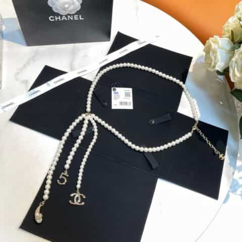 2021新款CHANEL香奈儿流苏双c珍珠腰带腰链