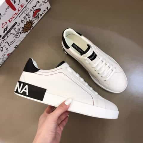 D&G杜嘉班纳   进口原版牛皮高端精品男士休闲运动鞋