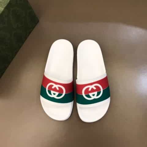 Gucci古驰  GG Blooms印花GG情侣休闲沙滩拖鞋