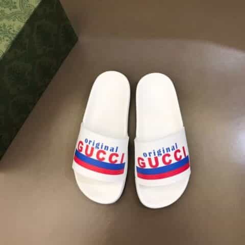 Gucci古驰  GG Blooms印花GG情侣休闲沙滩拖鞋