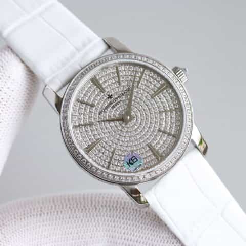 新品江诗丹顿满钻传袭超薄系列-Vacheron Constantin原装进口9015机芯腕表