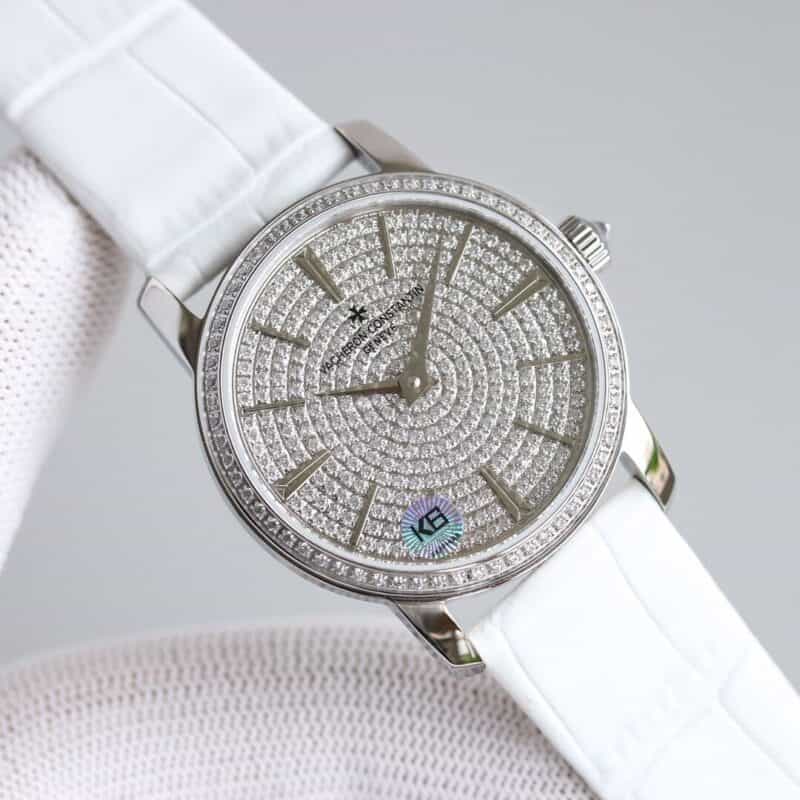  新品江诗丹顿满钻传袭超薄系列-Vacheron Constantin原装进口9015机芯腕表