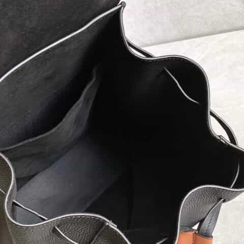 Loewe罗意威 粒面牛皮抽绳背包 黑色