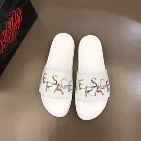 Versace范思哲   鞋面为3D打印牛皮经典男士拖鞋