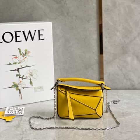 Loewe罗意威 Nano puzzle超迷你几何包 0338黄