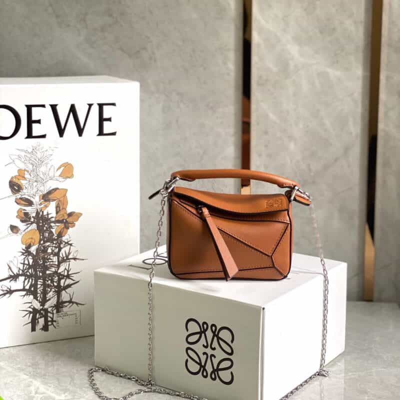 Loewe罗意威 Nano puzzle超迷你几何包 0338焦糖色