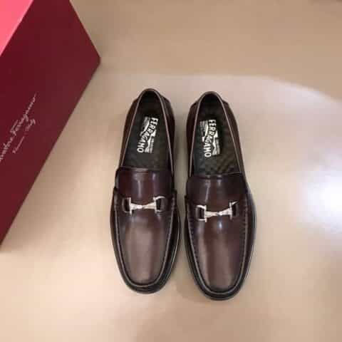 Salvatore Ferragam菲拉格慕   进口小牛皮制成男士厚底休闲乐福鞋