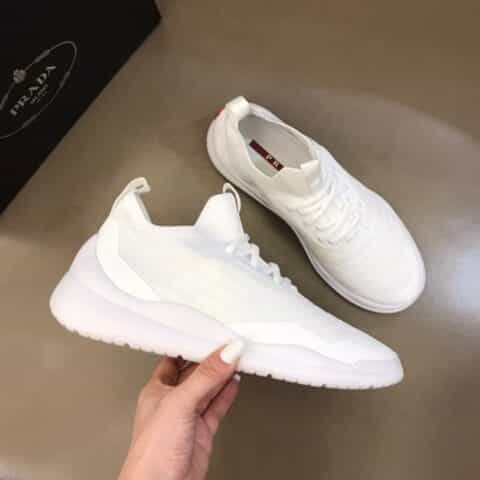 PRADA普拉达   科技飞织面料原单精品新款针织运动鞋