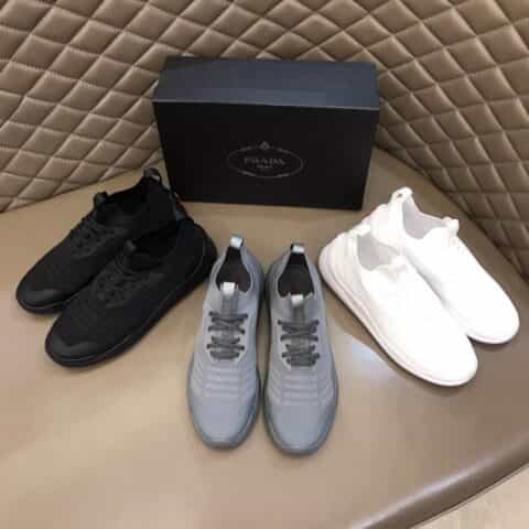 PRADA普拉达   科技飞织面料原单精品新款针织运动鞋