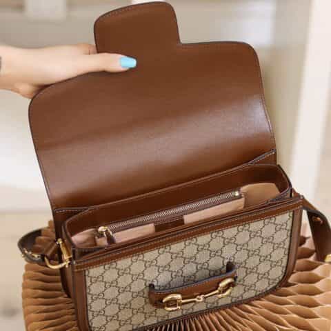Gucci Horsebit 1955马鞍包 602204棕色