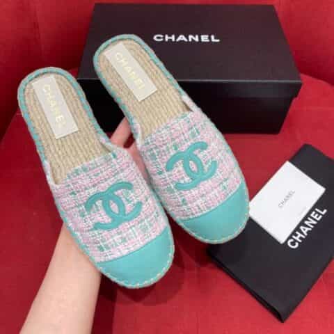 chanel香奈儿   毛线提花编织渔夫鞋半拖