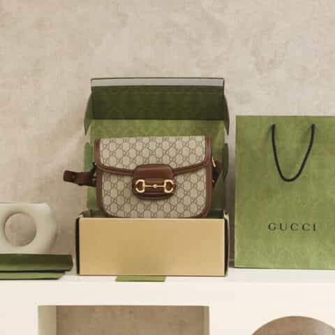 Gucci Horsebit 1955马鞍包 602204棕色