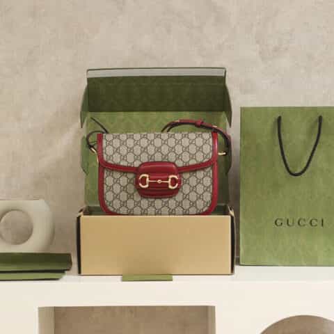 Gucci Horsebit 1955马鞍包 602204红色
