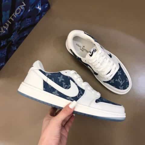 L.v& Nike    由小牛皮制成联名系带低帮运动鞋