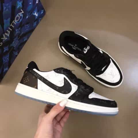 L.v& Nike    由小牛皮制成联名系带低帮运动鞋