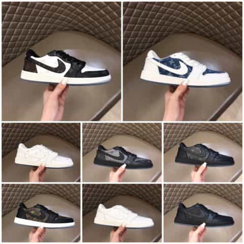 L.v& Nike    由小牛皮制成联名系带低帮运动鞋