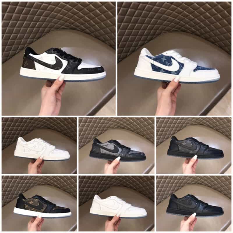 L.v& Nike    由小牛皮制成联名系带低帮运动鞋