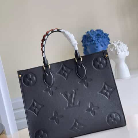 Louis Vuitton Onthego豹纹中号手提托特包 M58522