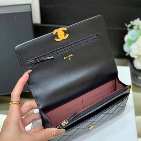 Chanel 2021早秋高级手工坊系列小金珠系列发财包 AP2289黑色
