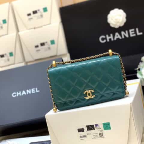 Chanel 2021早秋高级手工坊系列小金珠系列发财包 AP2289绿色