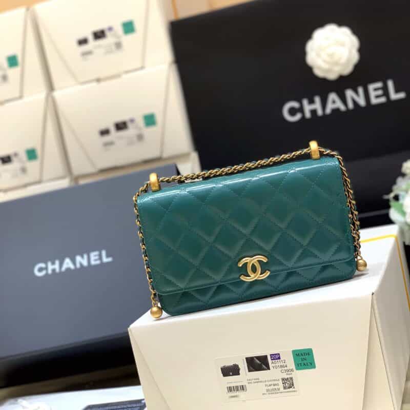 Chanel 2021早秋高级手工坊系列小金珠系列发财包 AP2289绿色