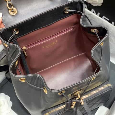 Chanel 2017最新款双背包 A93748黑色