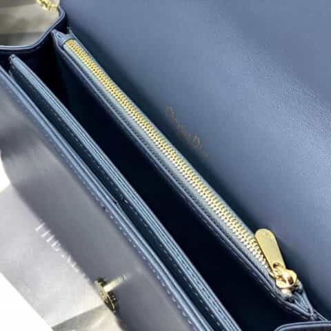 Dior 菱格纹经典款三合一 2094A牛仔蓝 羊皮