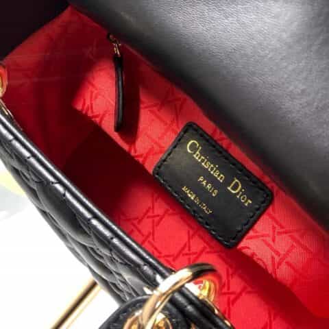Dior ABC字母款四格戴妃包 2219黑色
