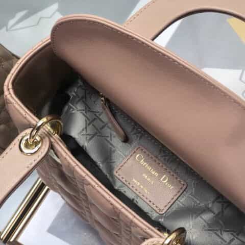 Dior ABC字母款四格戴妃包 2219豆沙粉