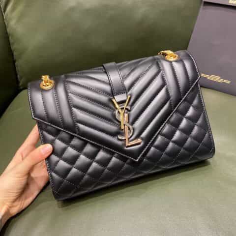 Saint laurent Ysl Envelope 24 中号平纹三色logo信封包 487206平纹