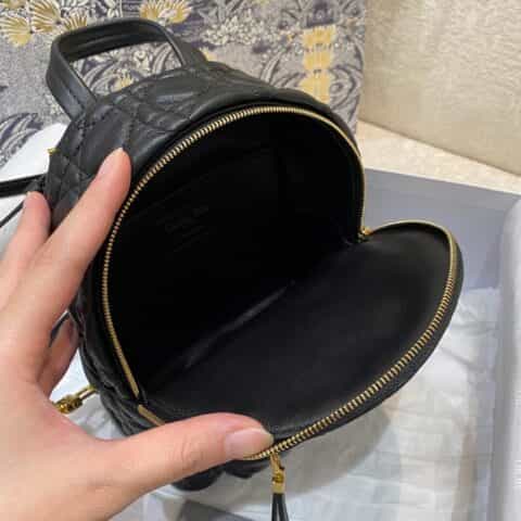 Dior 菱格羊皮全皮双肩包 小号