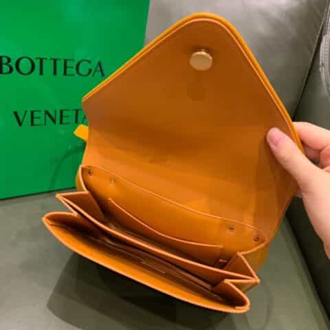 Bottega Veneta Mount Bag 667399平纹金棕色