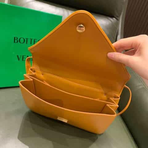 Bottega Veneta Mount Bag 667398平纹金棕色