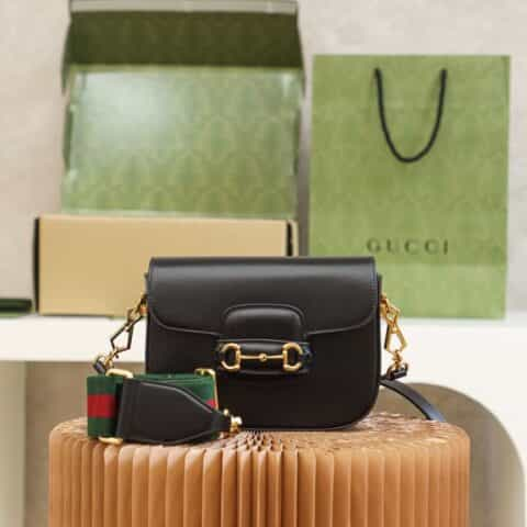 Gucci Horsebit 1955 mini bag 马鞍包 658574黑色