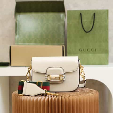 Gucci Horsebit 1955 mini bag 马鞍包 658574白色