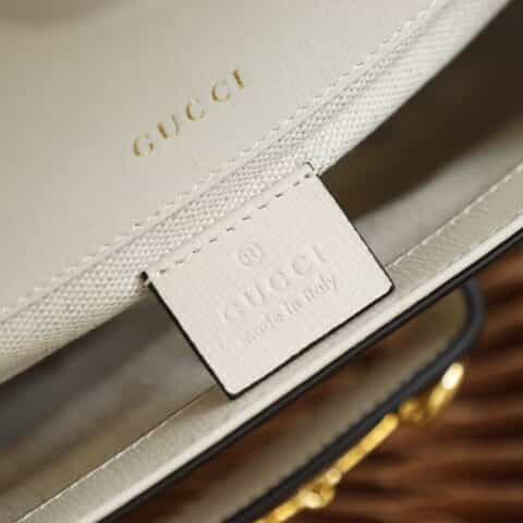 Gucci Horsebit 1955 mini bag 马鞍包 658574白色