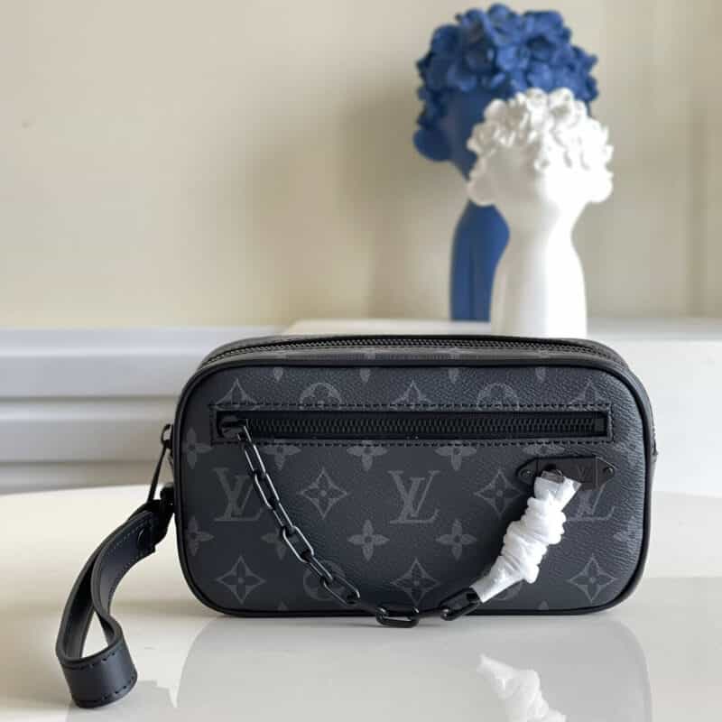 Louis Vuitton LV Virgil Abhol 链条手拿包 M44458黑花