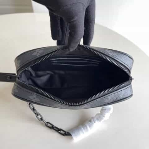 Louis Vuitton LV Virgil Abhol 链条手拿包 M44458黑花