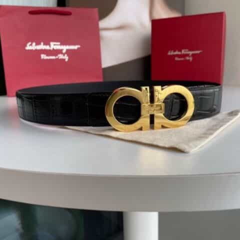 Ferragam菲拉格慕精致倒8字挂扣款发发发腰带3.5cm