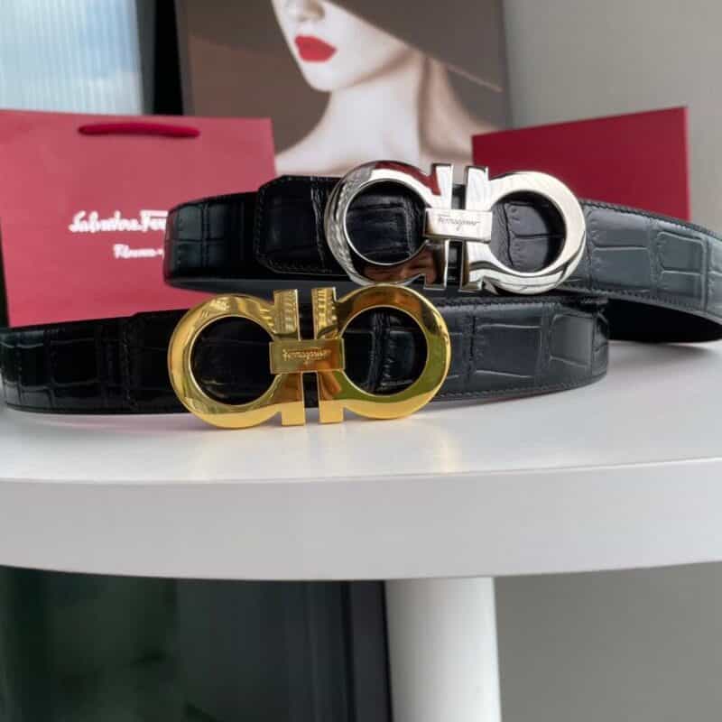 Ferragam菲拉格慕精致倒8字挂扣款发发发腰带3.5cm
