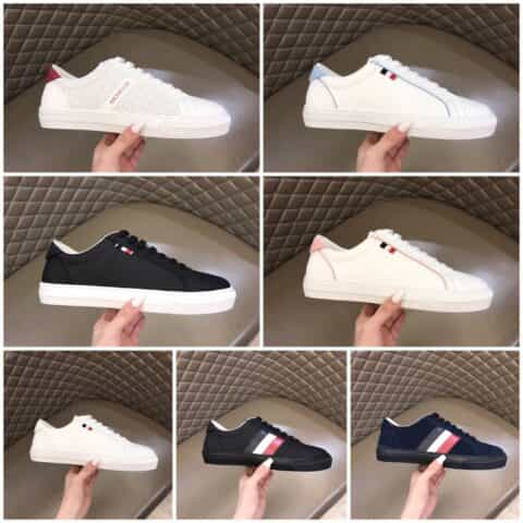 Moncler/盟可睐  意大利进口雾面牛皮黑色 白色官网同步新款小白鞋