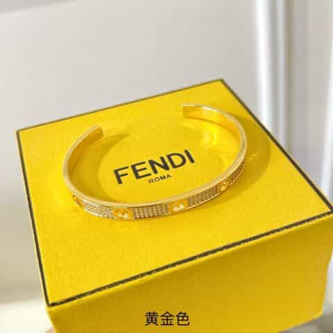 新款 FENDI芬迪F字母满天星开口手镯