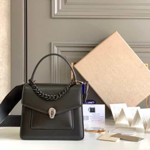 BVLGARI宝格丽Serpenti Forever 系列小羊皮手提包38329290762