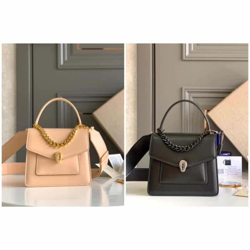 BVLGARI宝格丽Serpenti Forever 系列小羊皮手提包38329290762