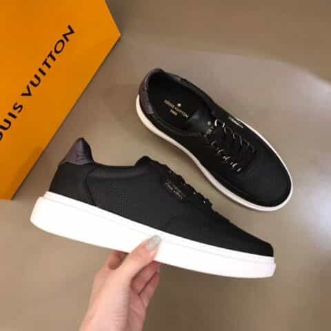 LV/路易威登 牛皮拼接印花牛仔帆布原单级Beverly Hills运动鞋