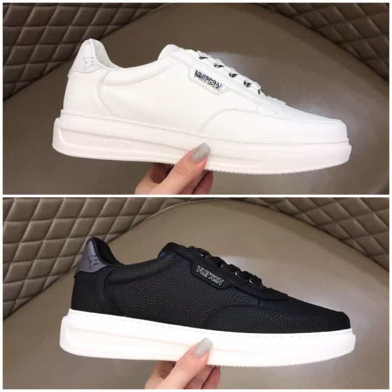 LV/路易威登 牛皮拼接印花牛仔帆布原单级Beverly Hills运动鞋