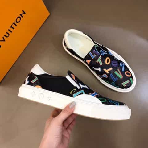 LV/路易威登    L奢品TROCADERO套脚鞋男士休闲鞋