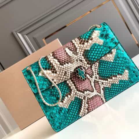 BVLGARI宝格丽Serpenti Forever 蟒蛇皮单肩斜挎包38326