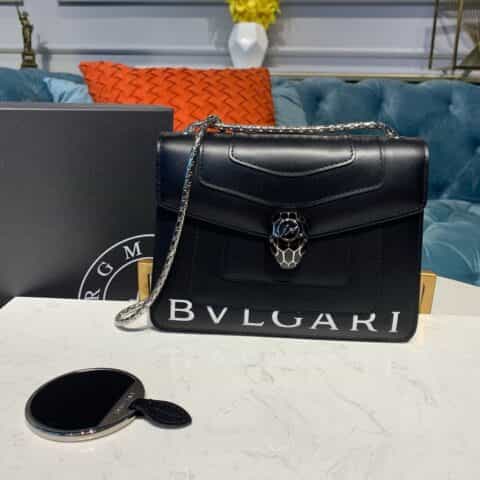 BVLGARI宝格丽serpenti蛇头系列经典Logo斜挎包61879